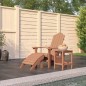 Sedia Giardino con Poggiapiedi e Tavolo Adirondack HDPE Marrone Sedia Giardino con Poggiapiedi e Tavolo Adirondack HDPE Marrone