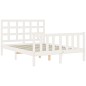 vidaXL Giroletto senza Materasso Bianco 120x200 cm Legno Massello Pino