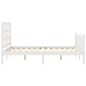 vidaXL Giroletto senza Materasso Bianco 120x200 cm Legno Massello Pino
