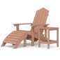 Sedia Giardino con Poggiapiedi e Tavolo Adirondack HDPE Marrone Sedia Giardino con Poggiapiedi e Tavolo Adirondack HDPE Marrone