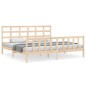 vidaXL Giroletto con Testiera King Size in Legno Massello vidaXL Giroletto con Testiera King Size in Legno Massello