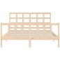 vidaXL Giroletto con Testiera King Size in Legno Massello vidaXL Giroletto con Testiera King Size in Legno Massello