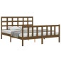 vidaXL Giroletto con Testiera Miele 5FT King Size in Legno Massello vidaXL Giroletto con Testiera Miele 5FT King Size in Legno Massello