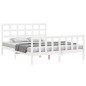 vidaXL Giroletto con Testiera Bianco 160x200 cm Legno Massello vidaXL Giroletto con Testiera Bianco 160x200 cm Legno Massello