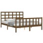 vidaXL Giroletto con Testiera Miele 160x200 cm Legno Massello vidaXL Giroletto con Testiera Miele 160x200 cm Legno Massello