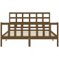 vidaXL Giroletto con Testiera Miele 160x200 cm Legno Massello vidaXL Giroletto con Testiera Miele 160x200 cm Legno Massello