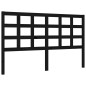 vidaXL Giroletto con Testiera Nero 160x200 cm Legno Massello vidaXL Giroletto con Testiera Nero 160x200 cm Legno Massello