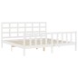 vidaXL Giroletto con Testiera Bianco 180x200 cm in Legno Massello vidaXL Giroletto con Testiera Bianco 180x200 cm in Legno Massello
