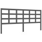 vidaXL Giroletto con Testiera Grigio 200x200 cm in Legno Massello vidaXL Giroletto con Testiera Grigio 200x200 cm in Legno Massello