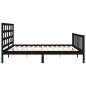 vidaXL Giroletto con Testiera Nero 200x200 cm in Legno Massello vidaXL Giroletto con Testiera Nero 200x200 cm in Legno Massello