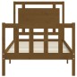 vidaXL Giroletto con Testiera Miele 90x190 cm in Legno Massello vidaXL Giroletto con Testiera Miele 90x190 cm in Legno Massello