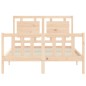 vidaXL Giroletto con Testiera 140x190 cm in Legno Massello vidaXL Giroletto con Testiera 140x190 cm in Legno Massello