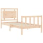 vidaXL Giroletto con Testiera 90x200 cm in Legno Massello