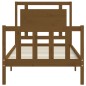 vidaXL Giroletto con Testiera Miele 90x200 cm in Legno Massello vidaXL Giroletto con Testiera Miele 90x200 cm in Legno Massello