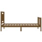 vidaXL Giroletto con Testiera Miele 90x200 cm in Legno Massello vidaXL Giroletto con Testiera Miele 90x200 cm in Legno Massello