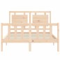 vidaXL Giroletto con Testiera 120x200 cm in Legno Massello vidaXL Giroletto con Testiera 120x200 cm in Legno Massello
