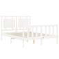 vidaXL Giroletto con Testiera Bianco 120x200 cm in Legno Massello vidaXL Giroletto con Testiera Bianco 120x200 cm in Legno Massello