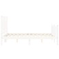 vidaXL Giroletto con Testiera Bianco 120x200 cm in Legno Massello vidaXL Giroletto con Testiera Bianco 120x200 cm in Legno Massello