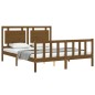 vidaXL Giroletto con Testiera Miele 160x200 cm Legno Massello vidaXL Giroletto con Testiera Miele 160x200 cm Legno Massello