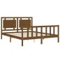 vidaXL Giroletto con Testiera Miele 160x200 cm Legno Massello vidaXL Giroletto con Testiera Miele 160x200 cm Legno Massello