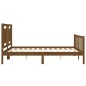 vidaXL Giroletto con Testiera Miele 160x200 cm Legno Massello vidaXL Giroletto con Testiera Miele 160x200 cm Legno Massello