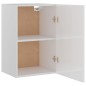Armadio Sospeso Bianco Lucido 39,5x31x60 cm in Truciolato Armadio Sospeso Bianco Lucido 39,5x31x60 cm in Truciolato