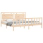 vidaXL Giroletto con Testiera 200x200 cm in Legno Massello vidaXL Giroletto con Testiera 200x200 cm in Legno Massello
