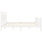 vidaXL Giroletto con Testiera Bianco 200x200 cm in Legno Massello vidaXL Giroletto con Testiera Bianco 200x200 cm in Legno Massello