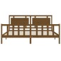 vidaXL Giroletto con Testiera Miele 200x200 cm in Legno Massello vidaXL Giroletto con Testiera Miele 200x200 cm in Legno Massello