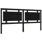 vidaXL Giroletto con Testiera Nero 200x200 cm in Legno Massello vidaXL Giroletto con Testiera Nero 200x200 cm in Legno Massello