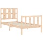 vidaXL Giroletto con Testiera 90x190 cm in Legno Massello vidaXL Giroletto con Testiera 90x190 cm in Legno Massello