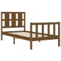vidaXL Giroletto con Testiera Miele 90x190 cm in Legno Massello vidaXL Giroletto con Testiera Miele 90x190 cm in Legno Massello