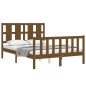 vidaXL Giroletto con Testiera Miele 4FT Small Double in Legno Massello vidaXL Giroletto con Testiera Miele 4FT Small Double in Legno Massello