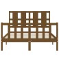 vidaXL Giroletto con Testiera Miele 4FT Small Double in Legno Massello vidaXL Giroletto con Testiera Miele 4FT Small Double in Legno Massello