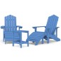 Sedie Giardino Poggiapiedi e Tavolo Adirondack HDPE Blu Acqua Sedie Giardino Poggiapiedi e Tavolo Adirondack HDPE Blu Acqua