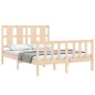 vidaXL Giroletto con Testiera 140x190 cm in Legno Massello vidaXL Giroletto con Testiera 140x190 cm in Legno Massello