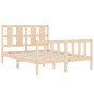vidaXL Giroletto con Testiera 140x190 cm in Legno Massello vidaXL Giroletto con Testiera 140x190 cm in Legno Massello