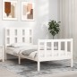 vidaXL Giroletto senza Materasso Bianco 90x200 cm Legno Massello Pino vidaXL Giroletto senza Materasso Bianco 90x200 cm Legno Massello Pino