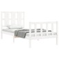 vidaXL Giroletto senza Materasso Bianco 90x200 cm Legno Massello Pino vidaXL Giroletto senza Materasso Bianco 90x200 cm Legno Massello Pino