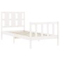 vidaXL Giroletto senza Materasso Bianco 90x200 cm Legno Massello Pino vidaXL Giroletto senza Materasso Bianco 90x200 cm Legno Massello Pino