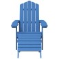 Sedie Giardino Poggiapiedi e Tavolo Adirondack HDPE Blu Acqua Sedie Giardino Poggiapiedi e Tavolo Adirondack HDPE Blu Acqua