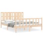 vidaXL Giroletto con Testiera 5FT King Size in Legno Massello vidaXL Giroletto con Testiera 5FT King Size in Legno Massello
