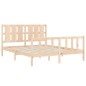 vidaXL Giroletto con Testiera 5FT King Size in Legno Massello vidaXL Giroletto con Testiera 5FT King Size in Legno Massello
