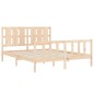 vidaXL Giroletto con Testiera 160x200 cm in Legno Massello vidaXL Giroletto con Testiera 160x200 cm in Legno Massello