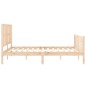 vidaXL Giroletto con Testiera 160x200 cm in Legno Massello vidaXL Giroletto con Testiera 160x200 cm in Legno Massello
