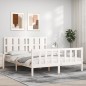 vidaXL Giroletto senza Materasso Bianco 160x200 cm Legno Massello Pino vidaXL Giroletto senza Materasso Bianco 160x200 cm Legno Massello Pino