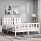 vidaXL Giroletto senza Materasso Bianco 160x200 cm Legno Massello Pino vidaXL Giroletto senza Materasso Bianco 160x200 cm Legno Massello Pino