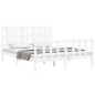 vidaXL Giroletto senza Materasso Bianco 160x200 cm Legno Massello Pino vidaXL Giroletto senza Materasso Bianco 160x200 cm Legno Massello Pino
