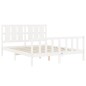 vidaXL Giroletto senza Materasso Bianco 160x200 cm Legno Massello Pino vidaXL Giroletto senza Materasso Bianco 160x200 cm Legno Massello Pino