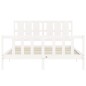 vidaXL Giroletto senza Materasso Bianco 160x200 cm Legno Massello Pino vidaXL Giroletto senza Materasso Bianco 160x200 cm Legno Massello Pino